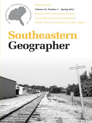 cover image of Southeastern Geographer